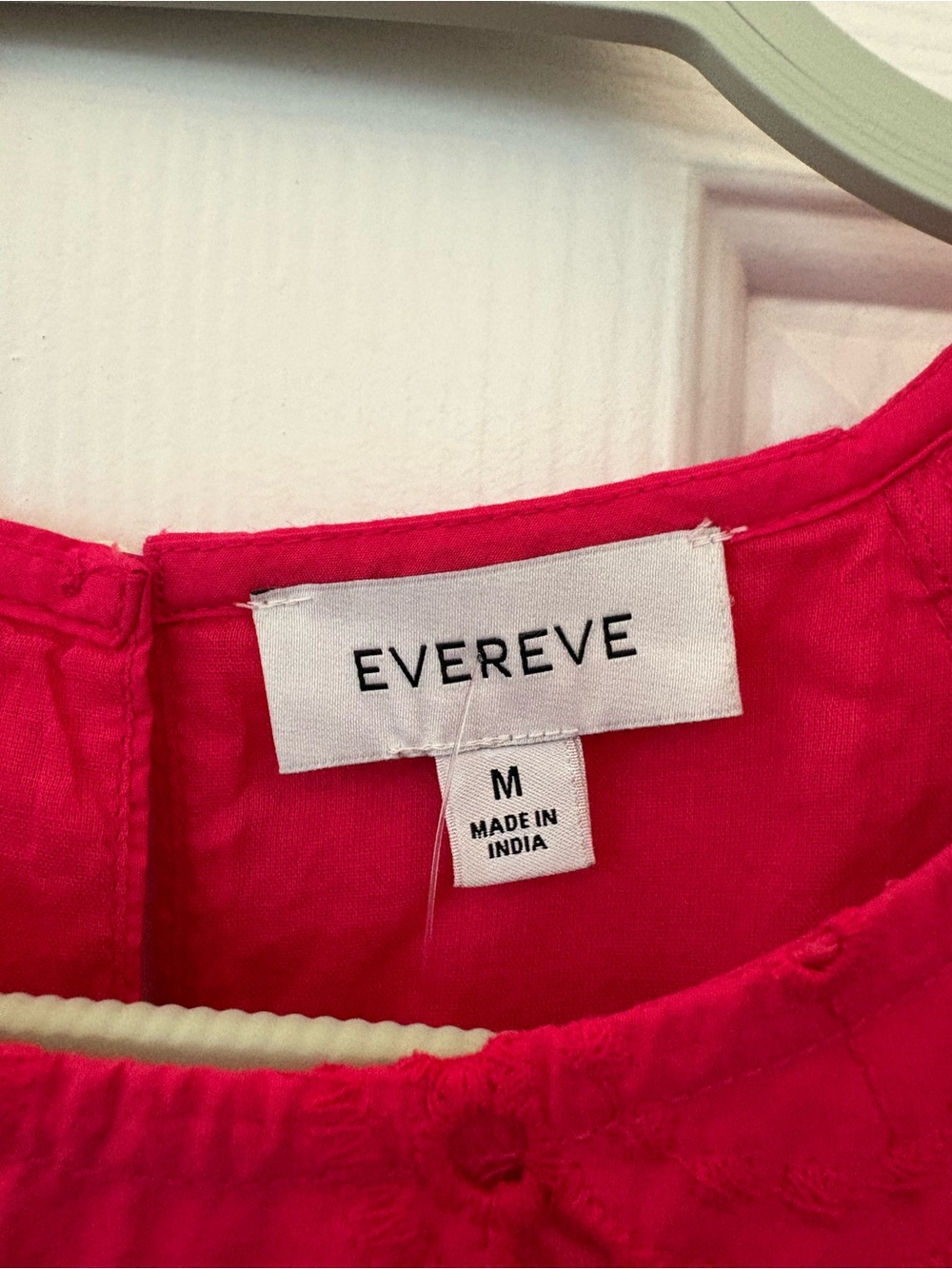 Evereve Bright Pink Eyelet Short Sleeve Blouse - Picture 2 of 6